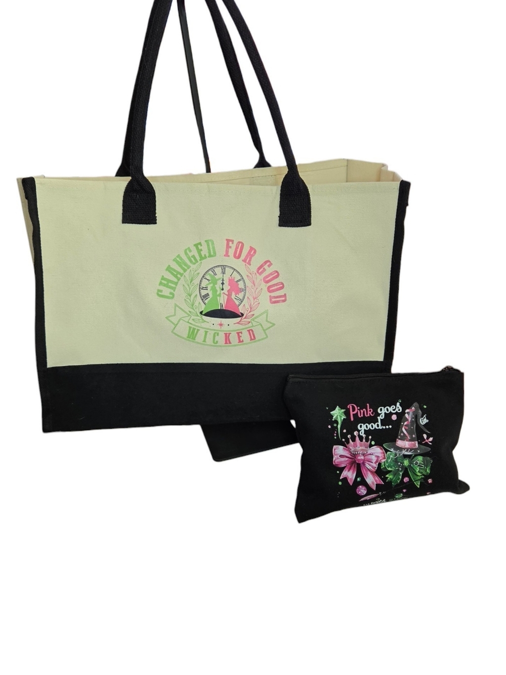 Wicked Changed For Good Tote & Makeup Bag Bundle NWOT